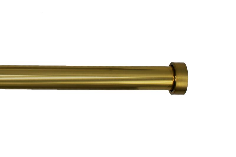 Linen Avenue End Cap Double Window Curtain Rod Set, 28 to 48-Inch, Brushed Nickel
