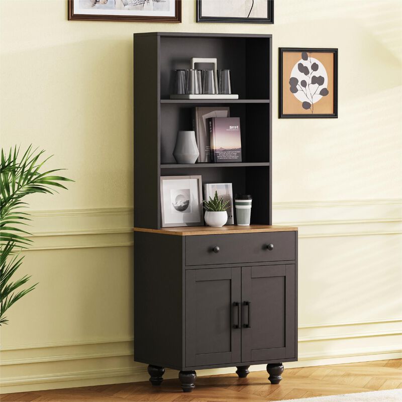 Merax Farmhouse Storage Cabinet with 4 Gourd-Shaped Legs