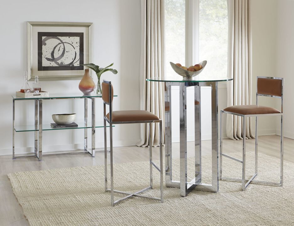 Modus Furniture International|Modus Direct Ship|Amalfi X Bse Br Stl - Cgn/chrm|Dining Leather Bs
