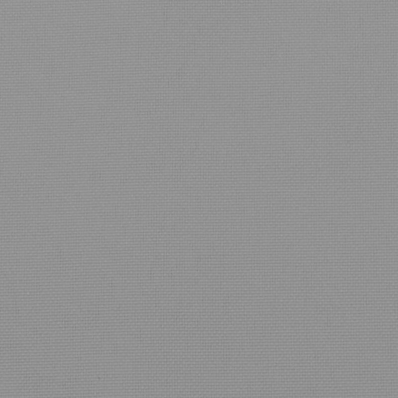 Claire Outdoor Cushion for Bench, Tufted Gray Oxford Fabric, 47 Inch - Benzara