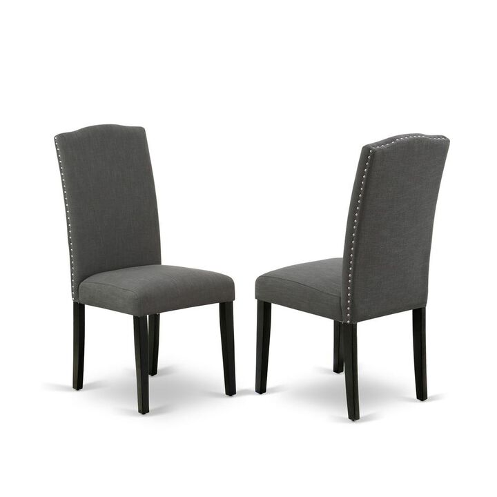 East West Furniture Dining Room Set Black, DUEN7-BLK-20