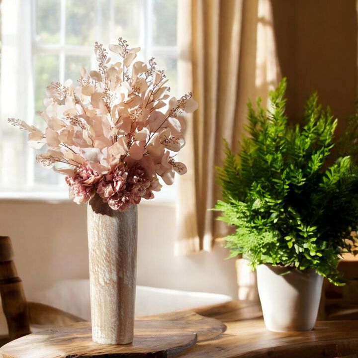 Wooden Vase for Natural Floral Displays and Table Accents