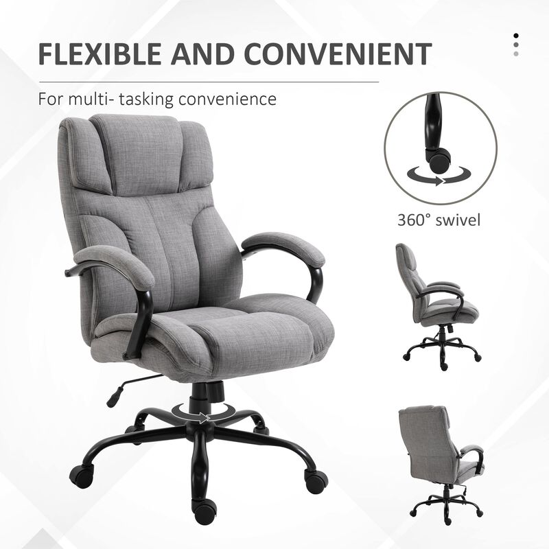 Light Grey Executive Seat: Big & Tall 500lbs Office Chair