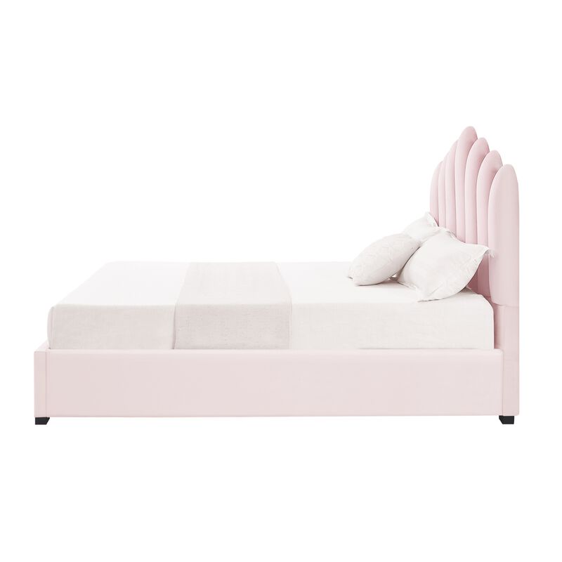 Inspired Home Goldy Velvet Platform Bed