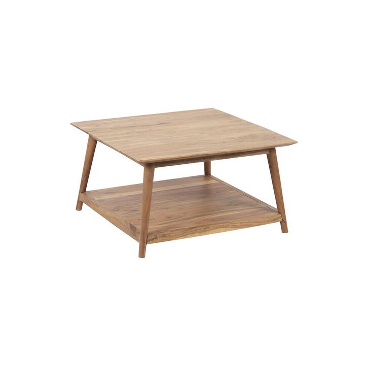 Porter Designs Portola Solid Acacia Wood Coffee Table, Natural
