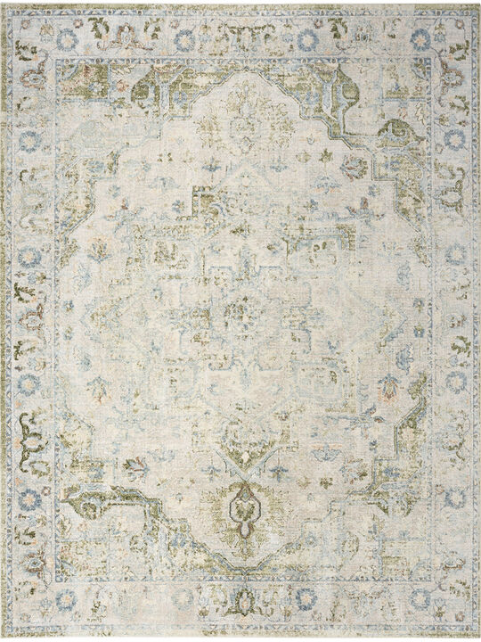 Astra Machine Washable ASW12 Blue/Green 9' x 12' Rug