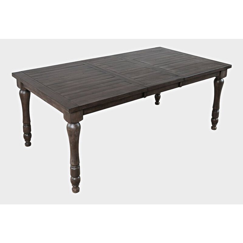Jofran Madison County Rustic Reclaimed Solid Wood Farmhouse 78 Extension Dining Table