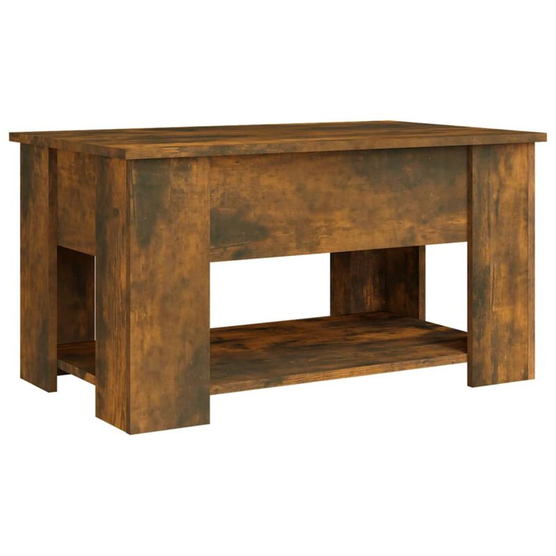 vidaXL Coffee Table Smoked Oak 31.1"x19.3"x16.1" Engineered Wood