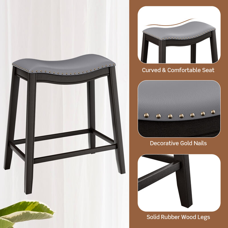 5-Piece Dining Set with 4 Upholstered Stools