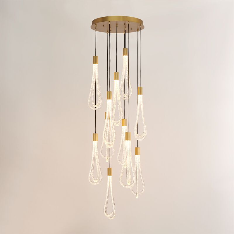 Round Layered Raindrop Chandelier