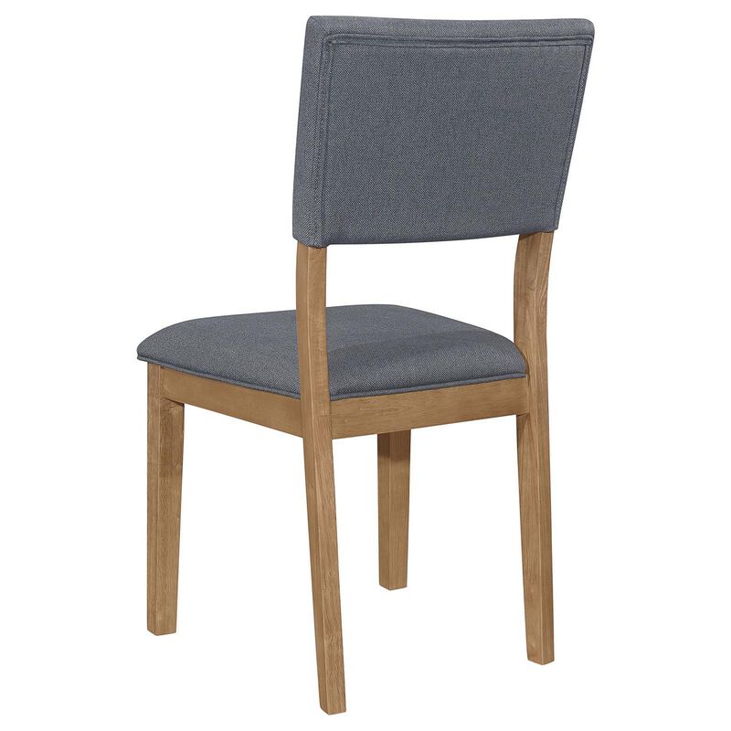 Alia 22 Inch Dining Chair, Set of 2, Fabric Cushioned, Asian Hardwood  - Benzara
