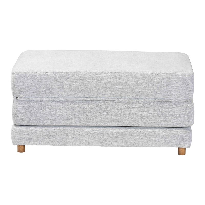 Baxton Studio Sabriel Modern Light Grey Fabric Convertible Sleeper Ottoman