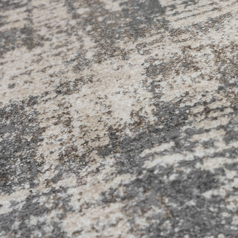 Yasmin Clarise Beige Abstract Polyester Area Rug 7'10" x 10'6"