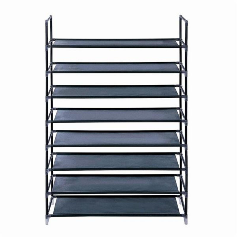 8-Layer Shoe Rack with Ultra Large Capacity, Non-Woven Fabric and Steel Storage Shelves