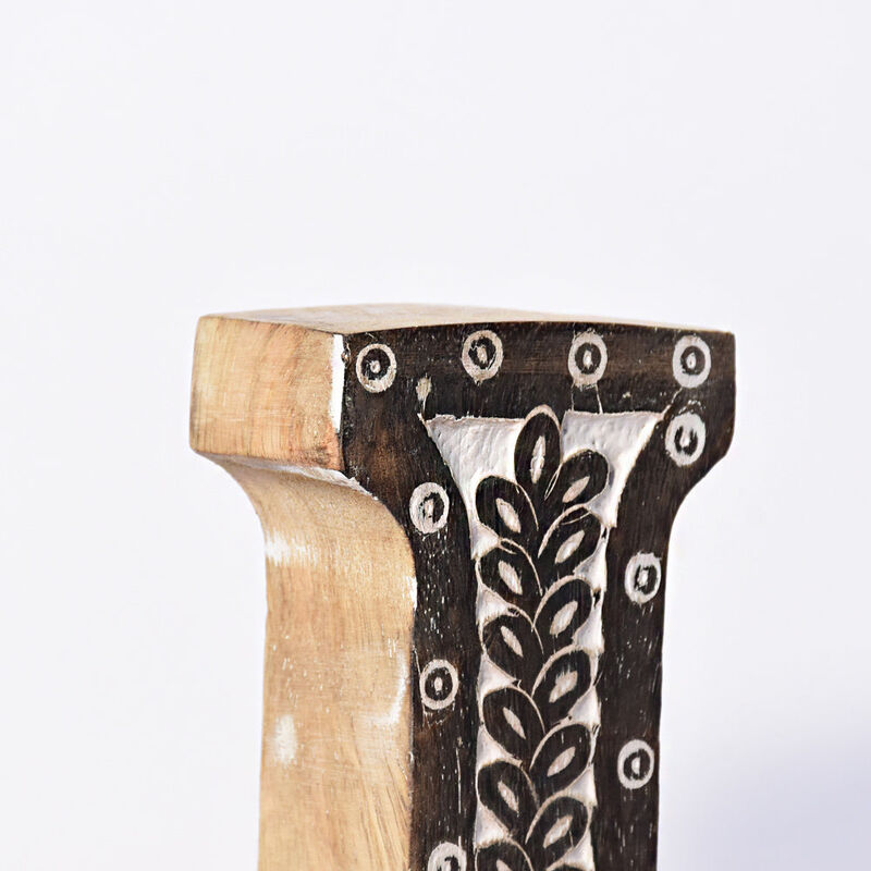 Vintage Natural Handmade Eco-Friendly "J" Alphabet Letter Block For Wall Mount & Table Top Décor