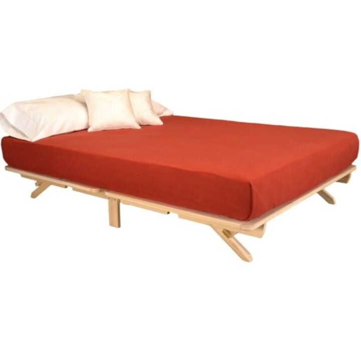 Hivvago Farmhouse Queen Size Solid Wood Platform Bed Made in USA