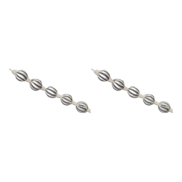 Fabric Ball Garland Set of 2 for Unique Wall and Mantel Decorations
