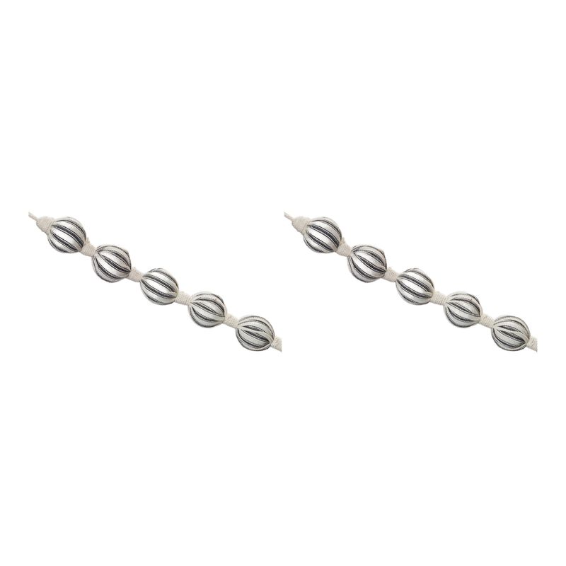 Fabric Ball Garland Set of 2 for Unique Wall and Mantel Decorations