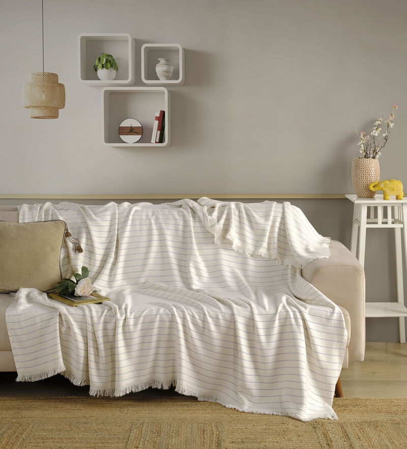Textile Gocek Striped Cotton Full Coverlet