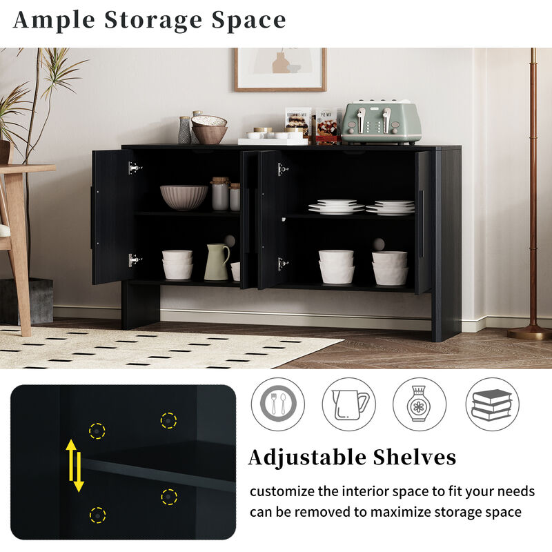 Merax Retro Sideboard Cabinet with Adjustable Shelves