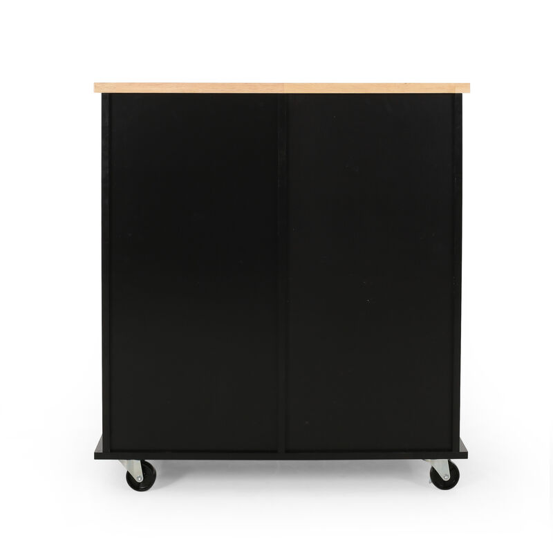 Merax Kitchen Island with 2 Drawers and 1 Door