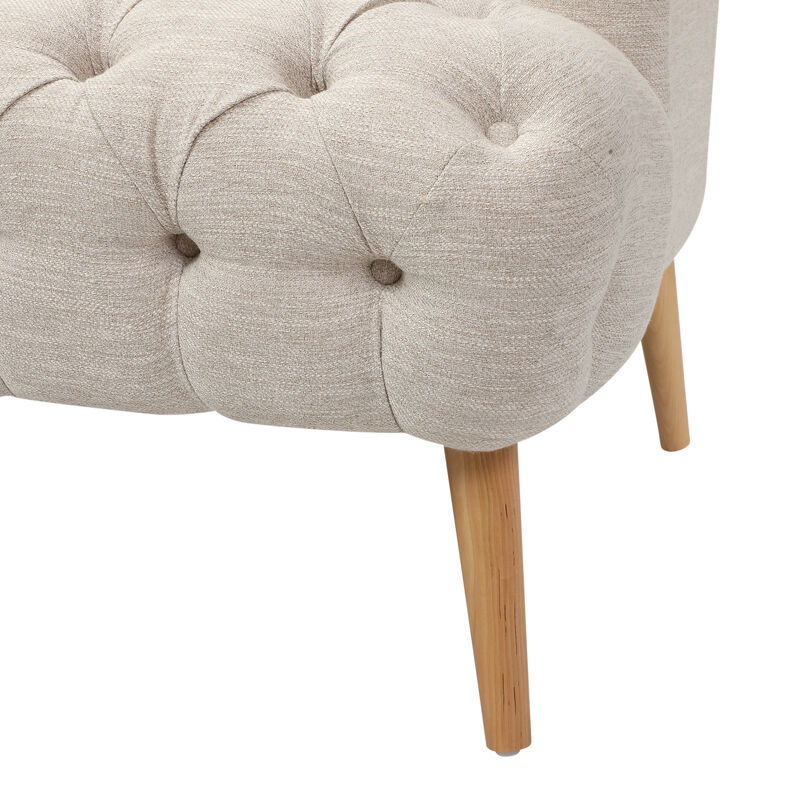 Merax Fabric 3-seat Sofa with Wooden Legs for Living Room or Study