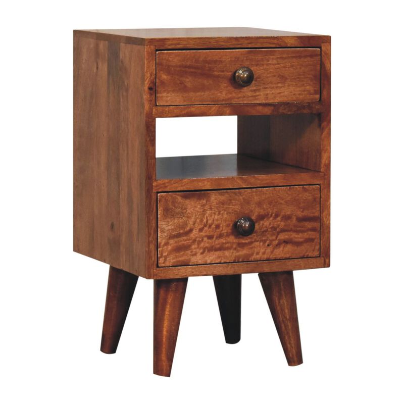 Artisan Furniture Solid Wood Mini Classic Multi Honey Caramel Bedside