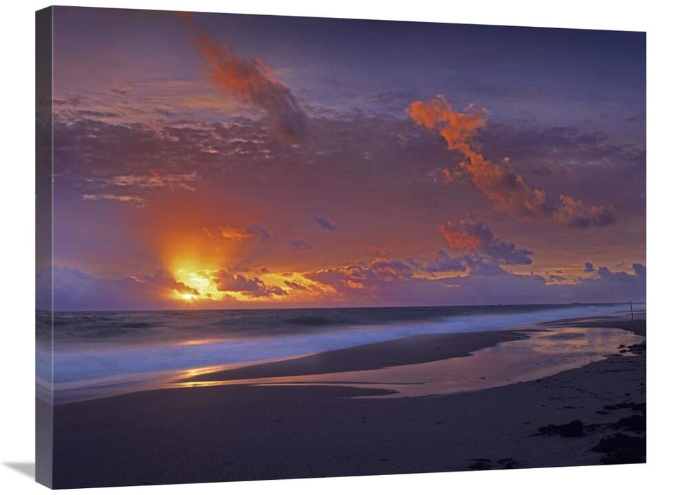 McArthur beach at sunrise, Florida-Canvas Art-32x24