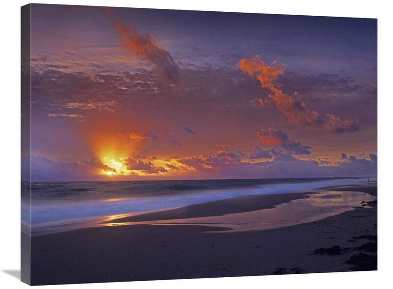 McArthur beach at sunrise, Florida-Canvas Art-32x24