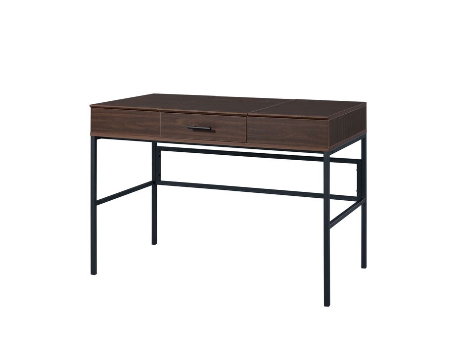 ACME Verster Writing Desk w/USB, Oak & Black Finish