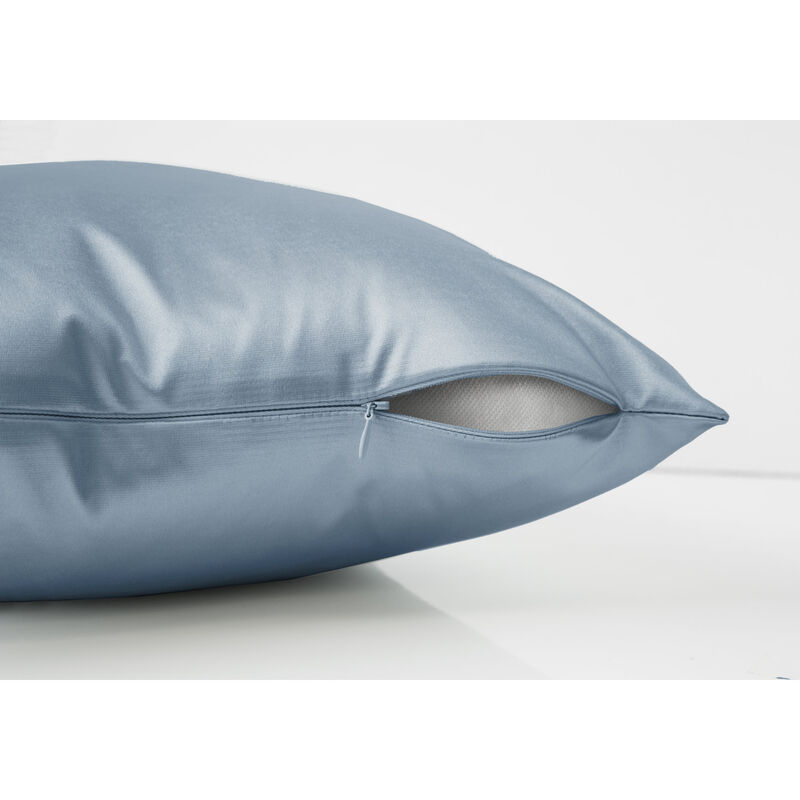 Monarch Specialties I 9343 Pillows, Set Of 2, 18 X 18 Square, Insert Included, Decorative Throw, Accent, Sofa, Couch, Bedroom, Polyester, Hypoallergenic, Blue, Modern