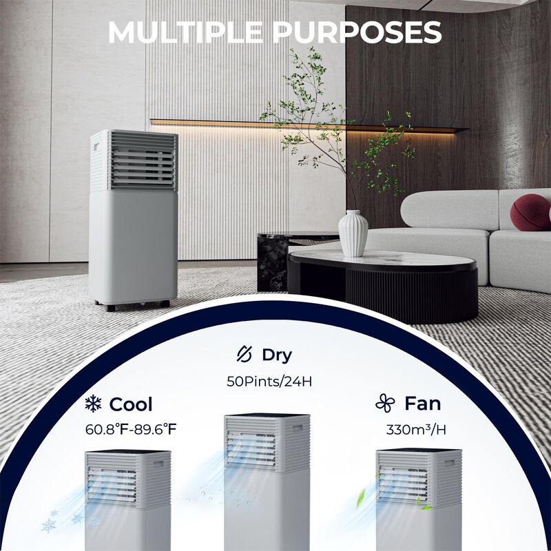 10000 BTU Portable Air Cooler with Fan and Dehumidifier Mode