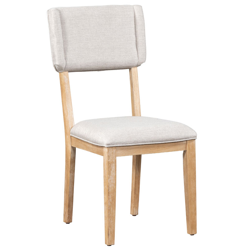 Merax  Rectangular Dining Table Set with 4 Upholstered Chairs