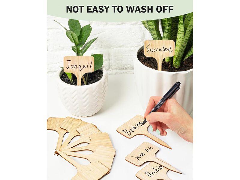 Homenote Bamboo Plant Labels 100Pcs Plant Tags for Seedlings