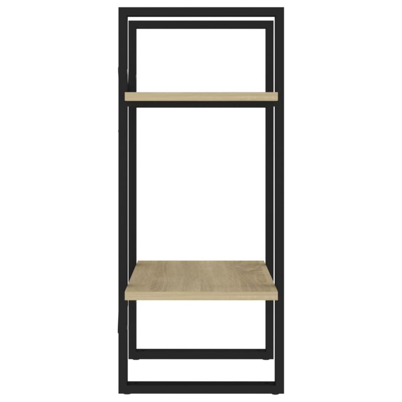 vidaXL 2-Tier Book Cabinet Sonoma Oak 15.7"x11.8"x27.6" Chipboard