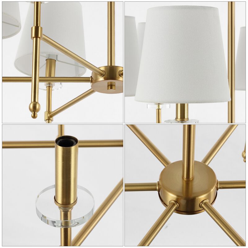 Cillian 6-Light Mid-Century Modern Iron LED Chandelier