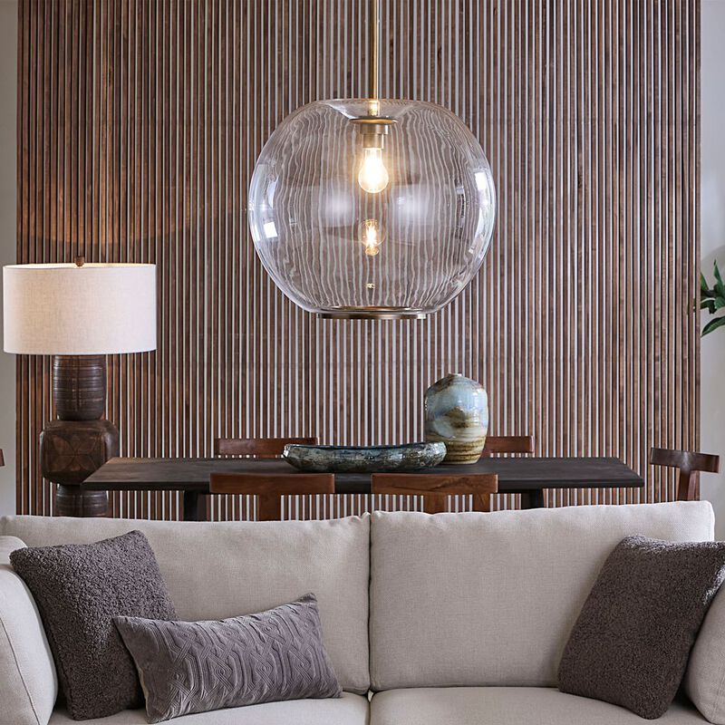 Helium 1-Light Glass Pendant