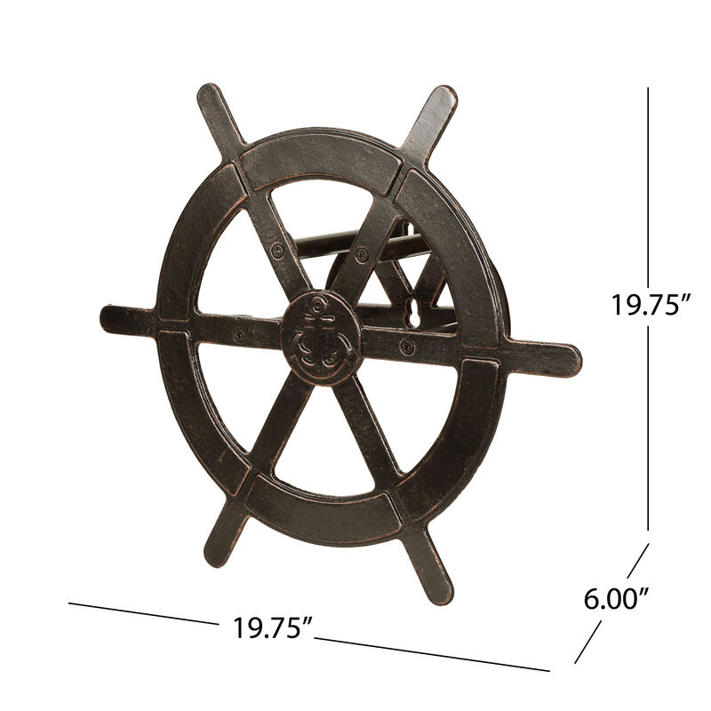 Streamdale Nautical Decor Wall Mount Hose Holder | Artistic Backyard Accessory