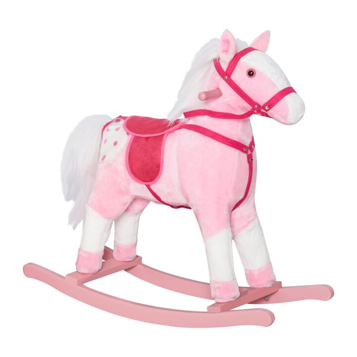 Pretty Pony Pal: Pink Plush Rocking Horse with Sounds for Toddlers