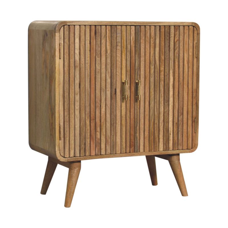 Artisan Furniture Solid Wood T-bar Ridged Cabinet