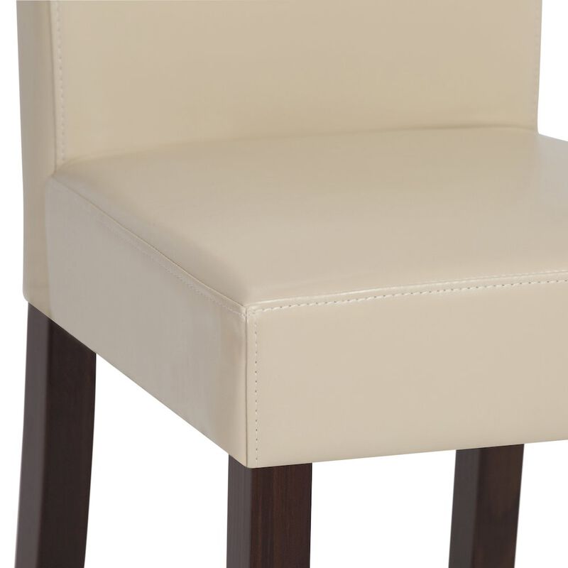 Simpli Home Acadian Solid Wood Parson Dining Chair (Set Of 2) In Satin Cream