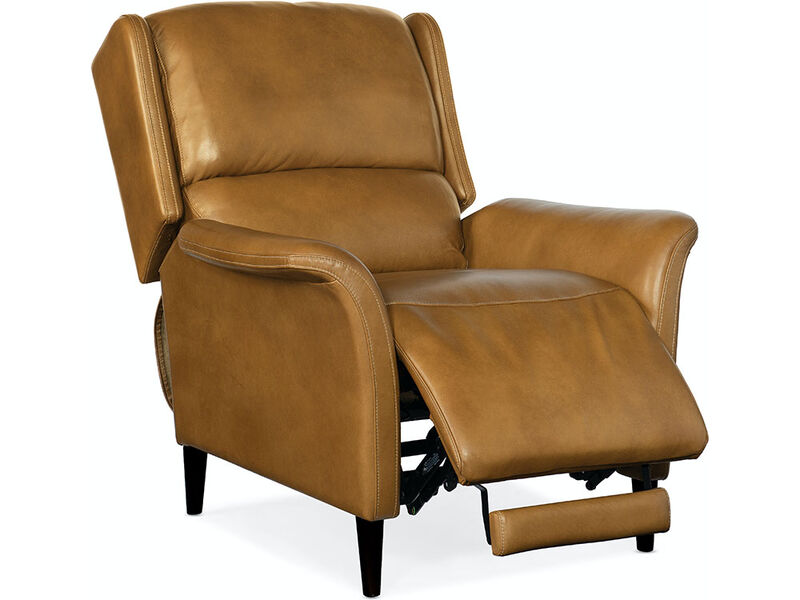 Deacon Leather Power Recliner in Camel