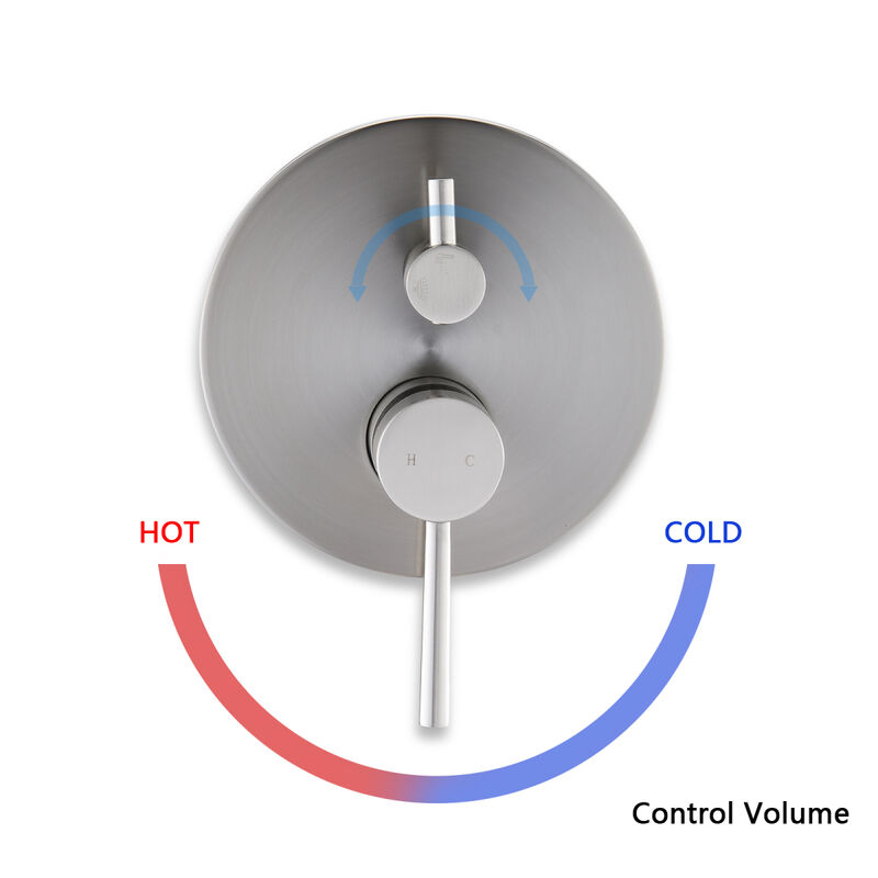 Round Wall Mounted Shower Combo with Rain Head & Handheld
