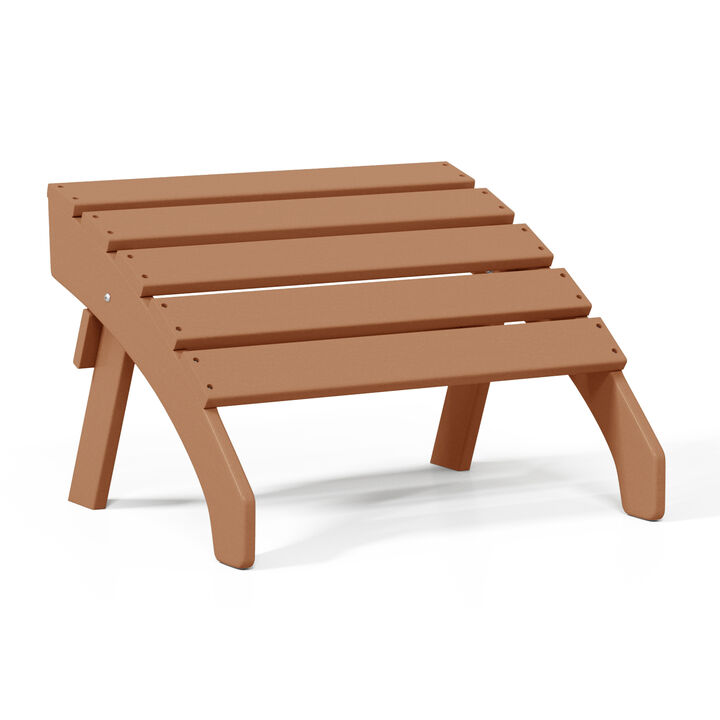 WestinTrends Outdoor Patio HDPE Adirondack Ottoman Footrest