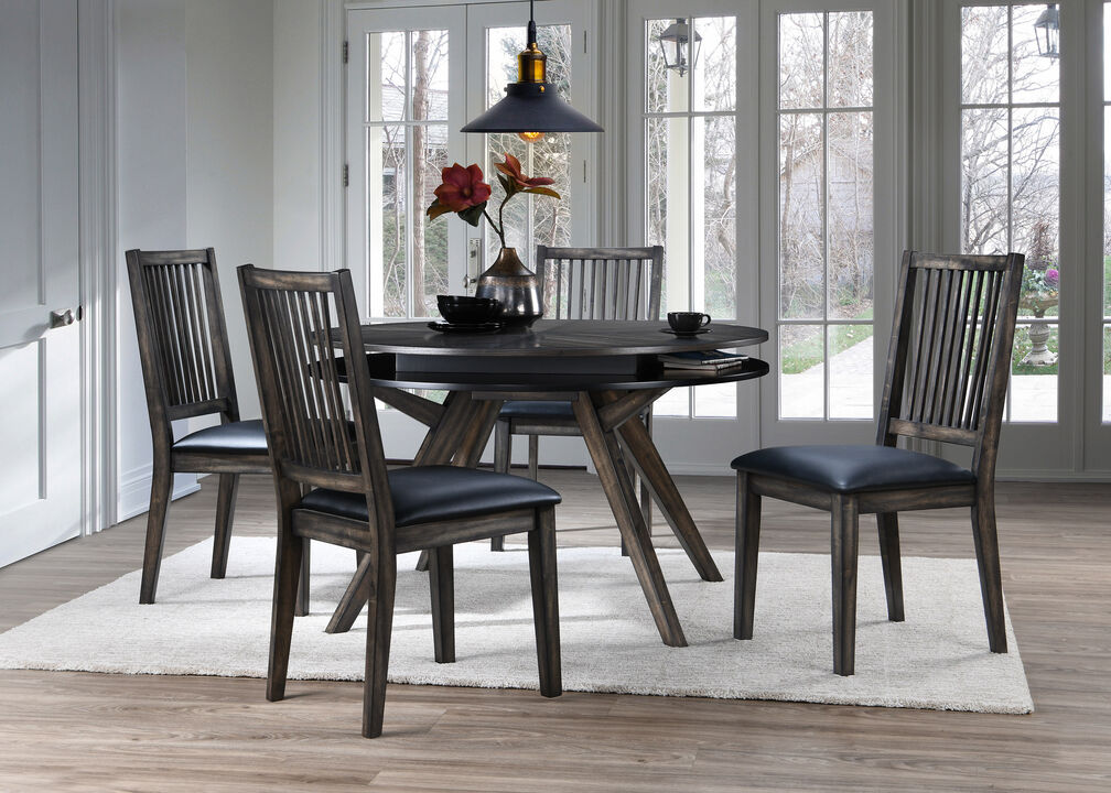 Lennox Round Dining Table, Dark Tobacco