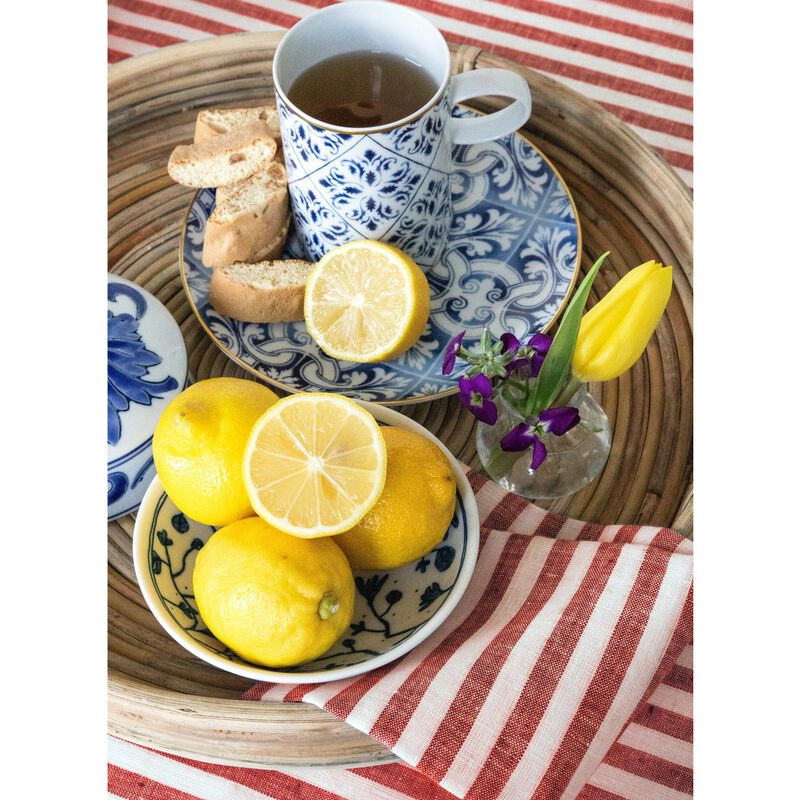 Solino Home 100% Pure Linen Tablecloth | Amalfi Stripe