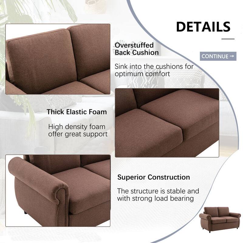 Merax Modern Loveseat Sleeper Sofa Bed with Mattress