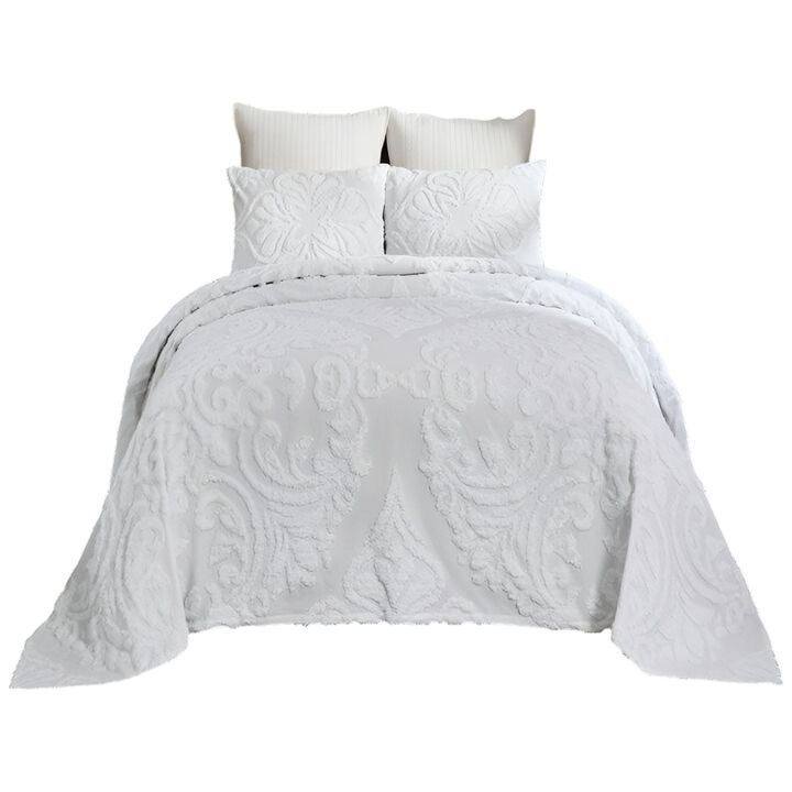 Luxury 100% Cotton Chenille Coverlet Set – 3-Piece Bedspread Set for Ultimate Comfort