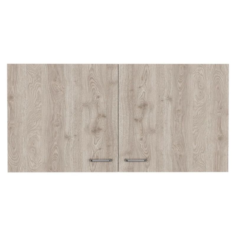 Napoles Wall Cabinet, Two Shelves, Double Door - White Light Gray