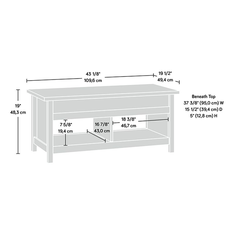 Cannery Bridge Lift Top Table